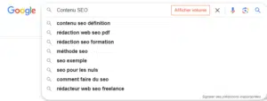 Mot-clé Google Suggest
