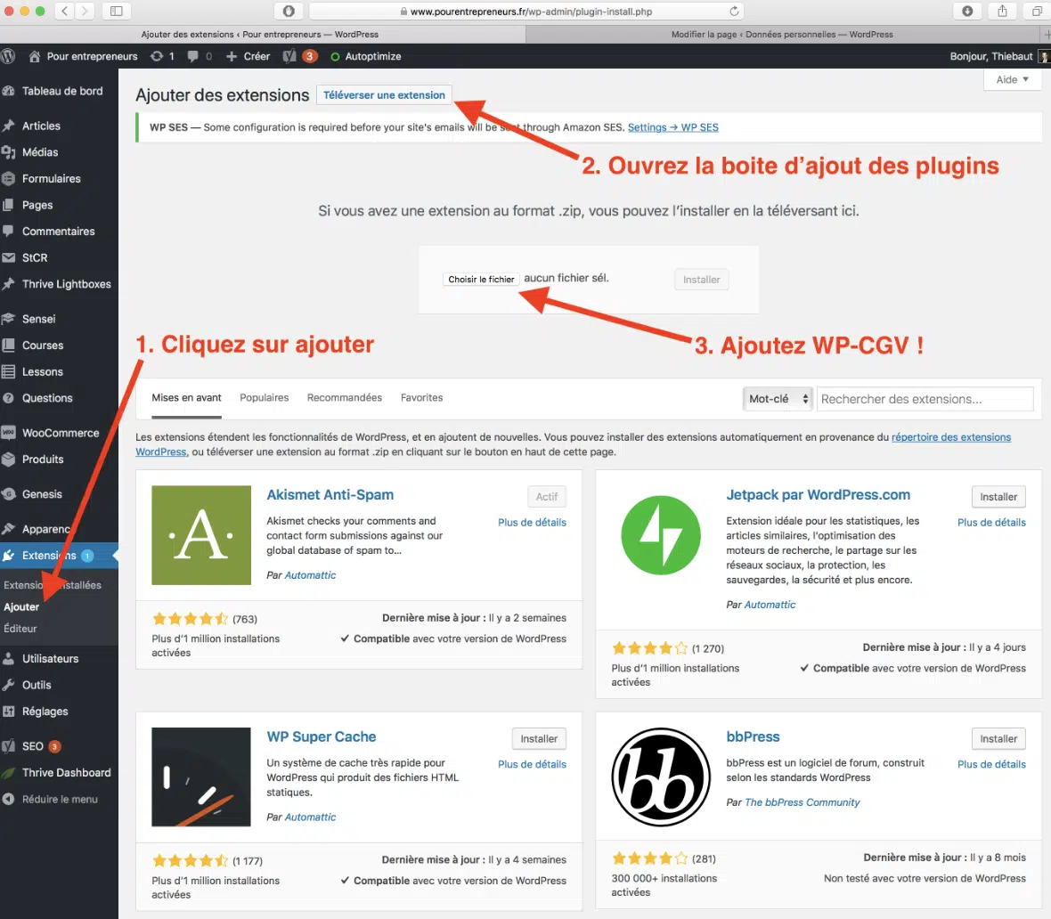 plugin WordPress de donneespersonnelles.fr