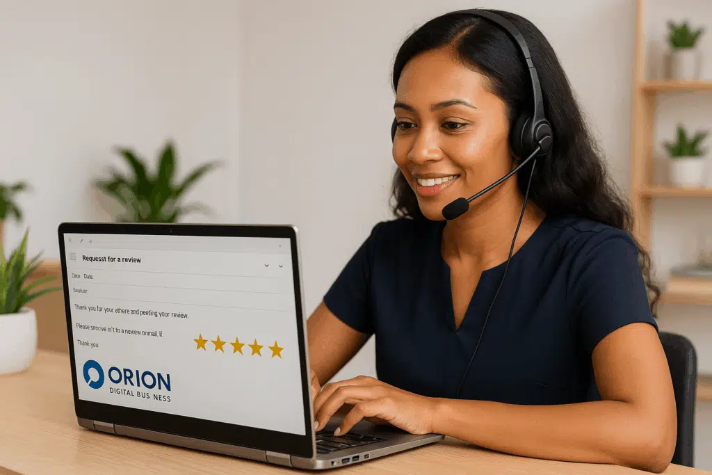 assitante virtuelle donnant des avis pour site web artisans